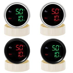 Reloj digital 2 en 1 de temperatura y presión de aceite 52 mm