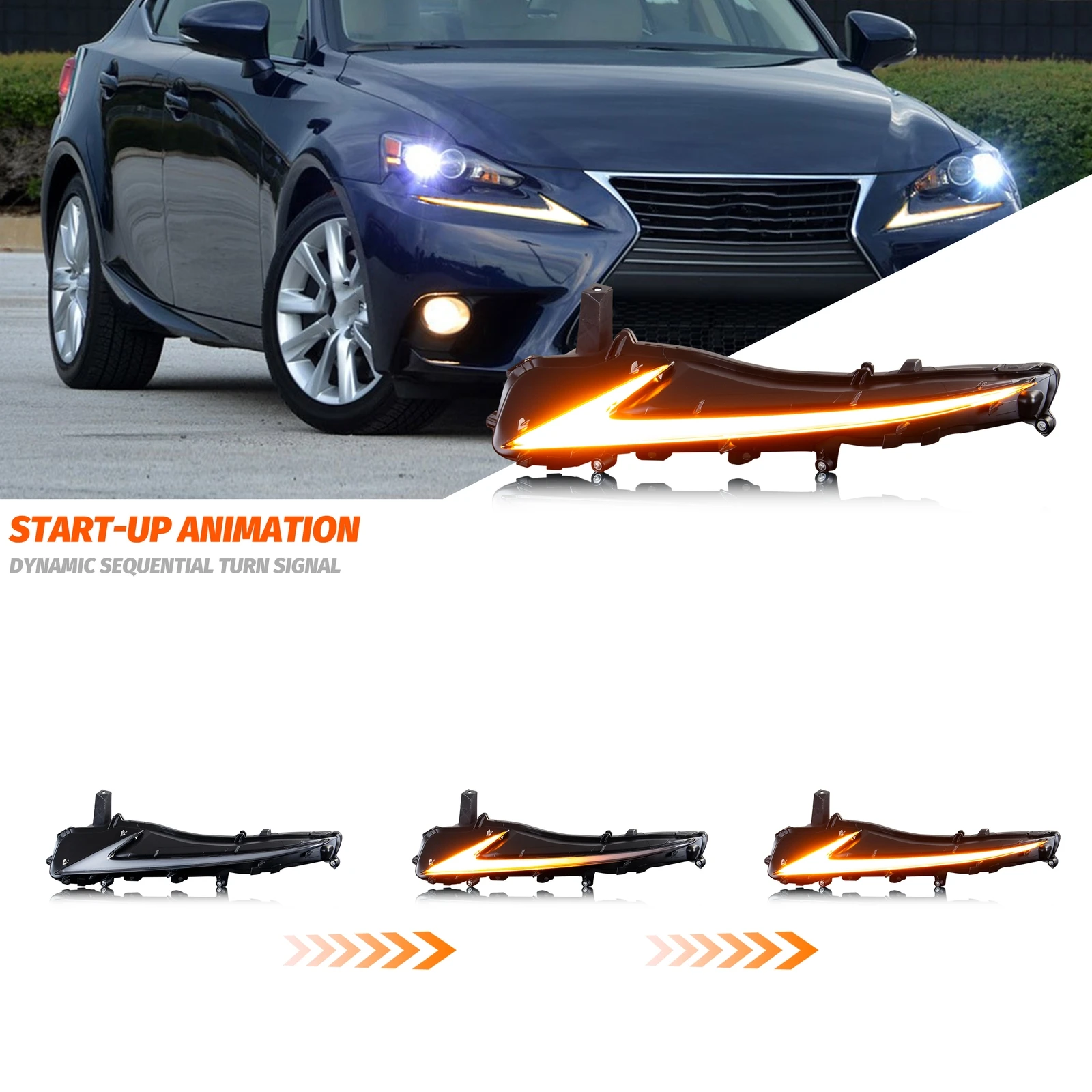 Kit DRL LED RGB secuencial para Lexus IS250 e IS350 2014-2016 - imagen 5