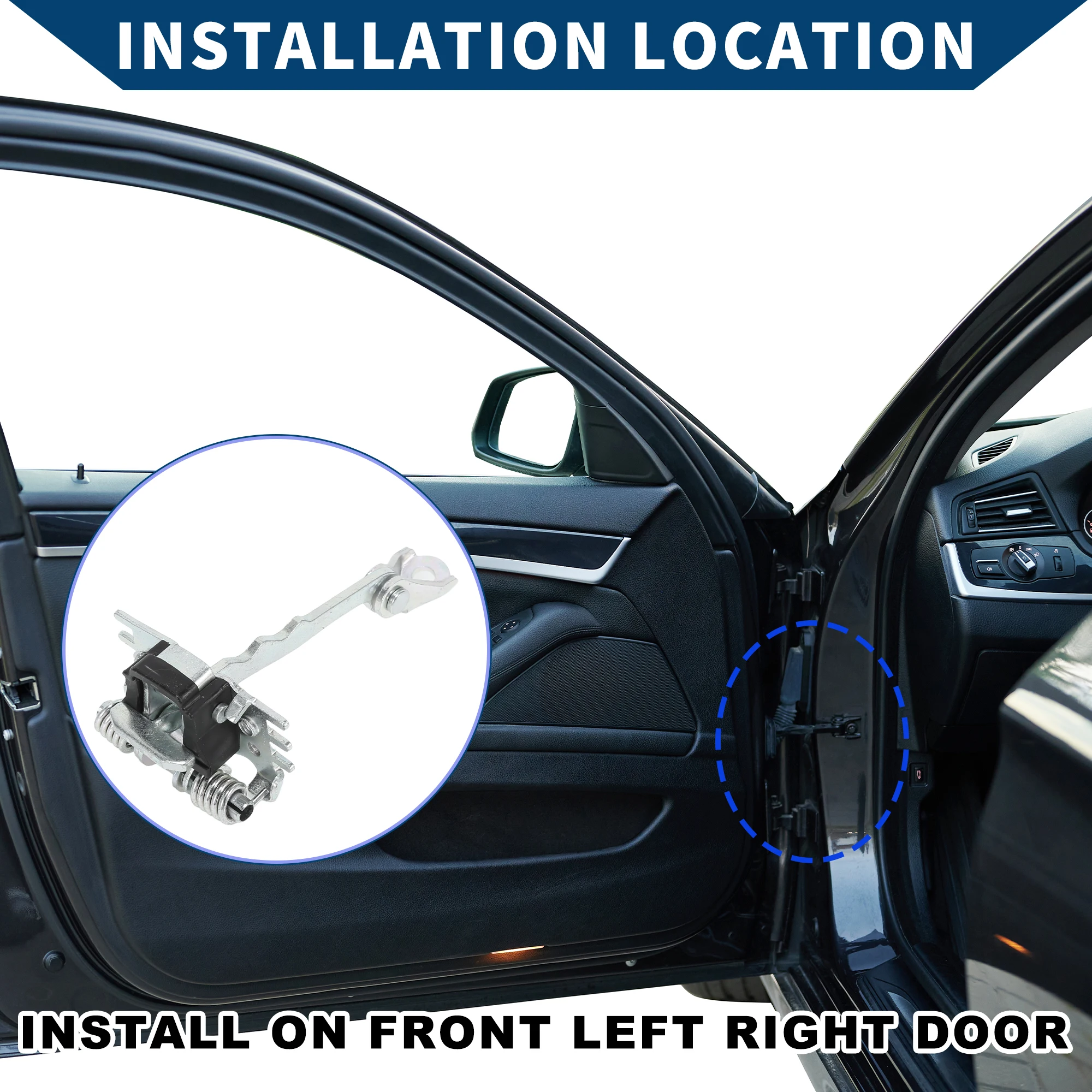 X Autohaux Limitador de tope de correa de retención de puerta No.804301448R para Renault Laguna III 2007-2015