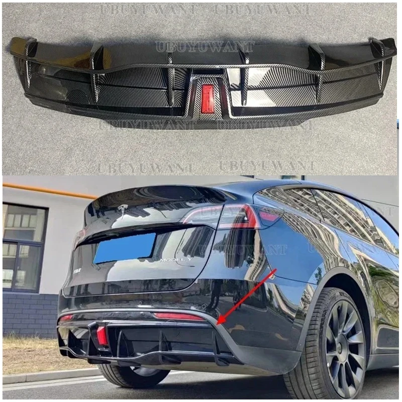 Kit Difusor Trasero Alerón Tesla Model 3/Y - Carbono Negro Tuning