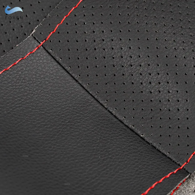 Para Nissan Versa Note Livina 2013 2014 2015 nuevo Tiida Sylphy 2011-2015 Sunny Sentra cubierta interior del volante del coche embellecedor de cuero - imagen 5