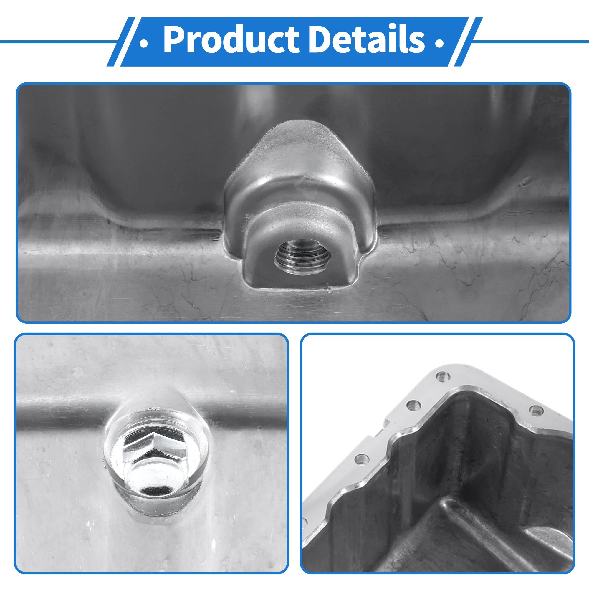 UXCELL 1 pieza No.038103603NA cárter de aceite de motor de coche para Volkswagen Jetta 1999-2005 para Volkswagen Beetle 1998-2006 de aluminio - imagen 5