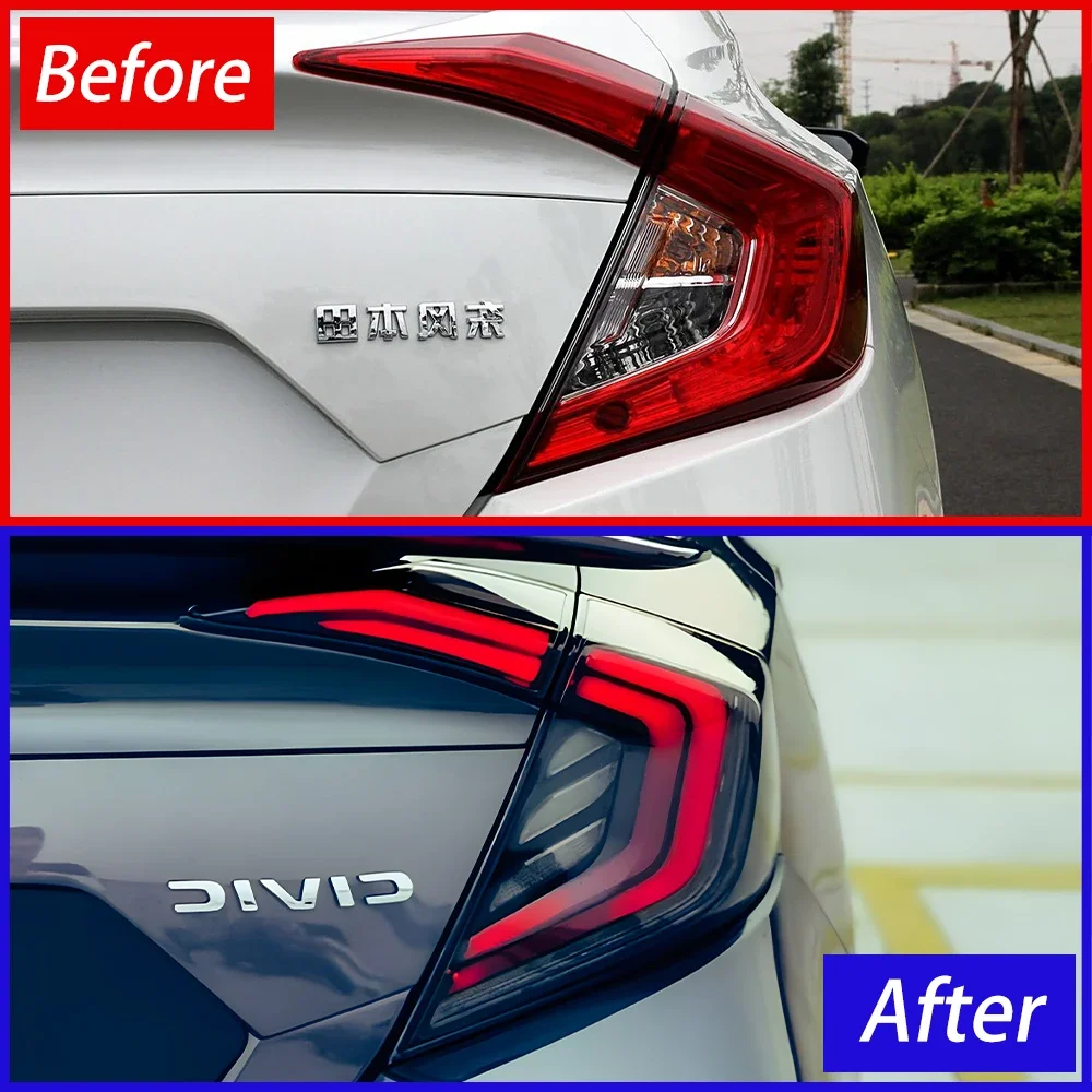 Pilotos traseros LED con señal dinámica para Honda Civic 10ª gen - imagen 2
