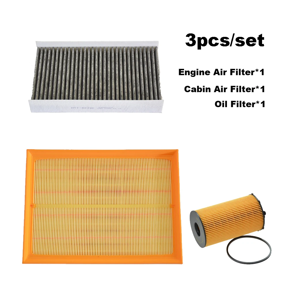 3pcs Filter Set For LAND ROVER DISCOVERY L319 2.7TD 2004-2017/ 3.0 2013 AC Cabin Engine Air Oil Filter Kit Spare Parts PHE000112
