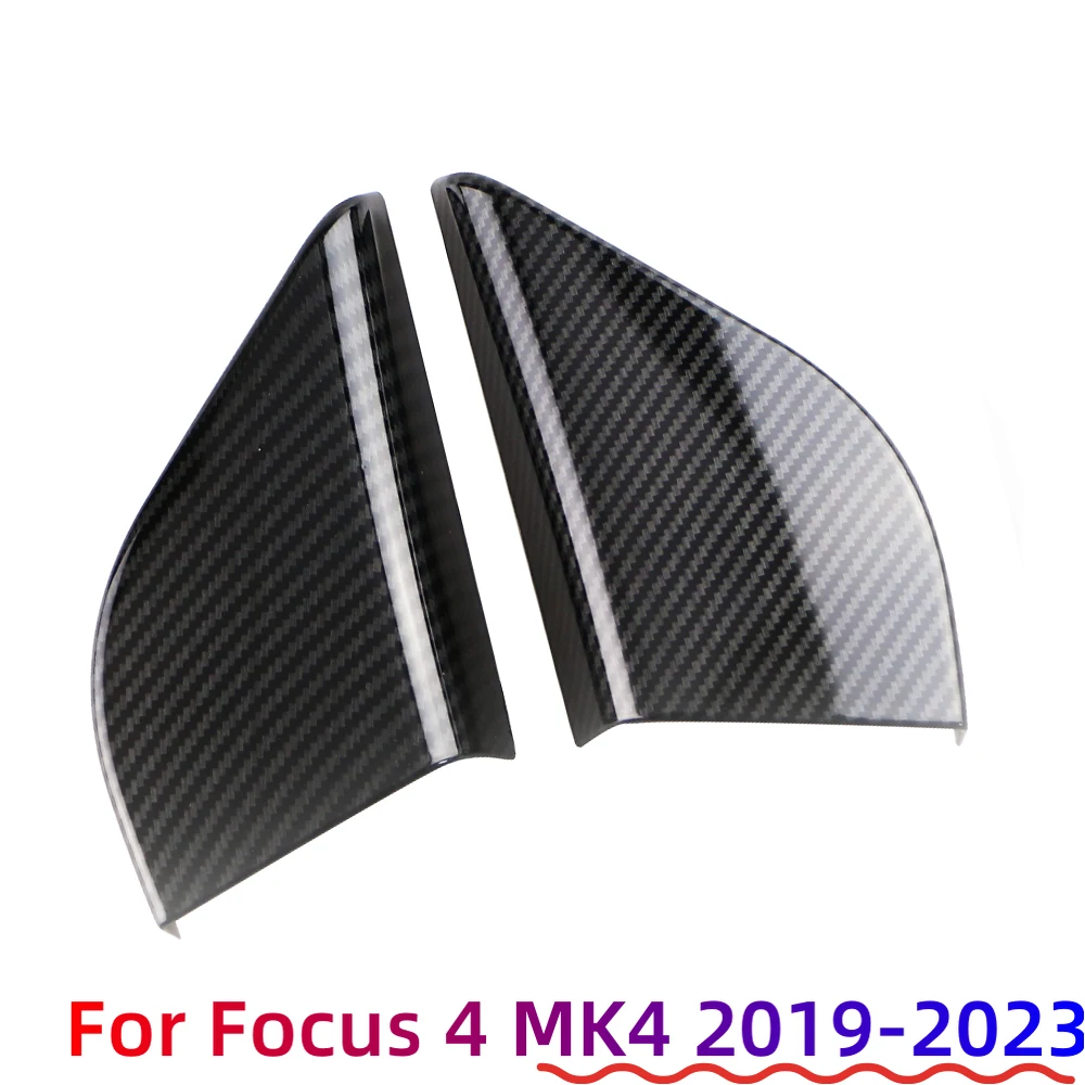 2 unids/set un Pilar Audio altavoz decoración embellecedora pegatina para Ford New Focus 4 MK4 2019-2023 accesorios de coche fibra de carbono - imagen 5