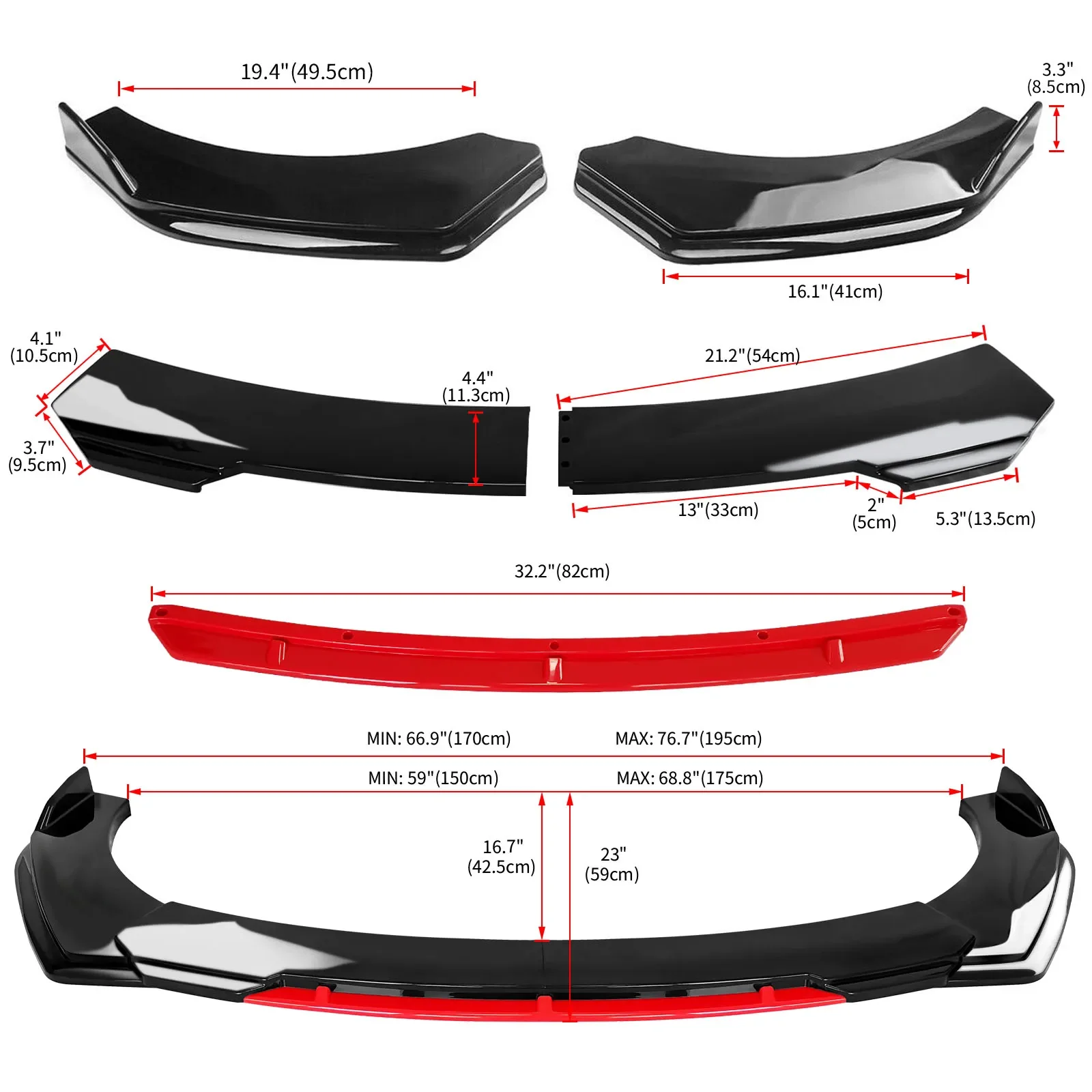 Tirantes regulables para splitter delantero universal - imagen 5