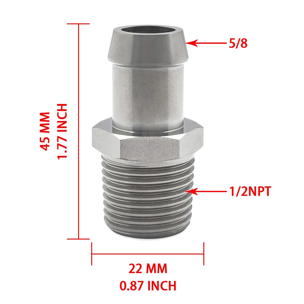 Colector de acero NPT 1/2 con espiga 5/8 – Chevrolet - imagen 2