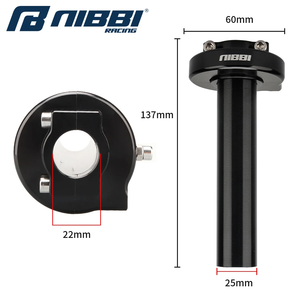 NIBBI puños de acelerador CNC para Yamaha GY6 y pitbike - imagen 2