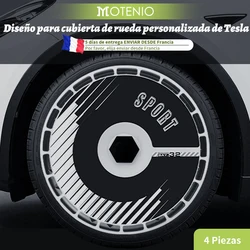 Tapones de 19 y 20 pulgadas, diseño de 4 Uds. Para TESLA modelo 3/Y/S/X/Cybertruck, tapa de cubierta de rueda completa, accesorio de repuesto