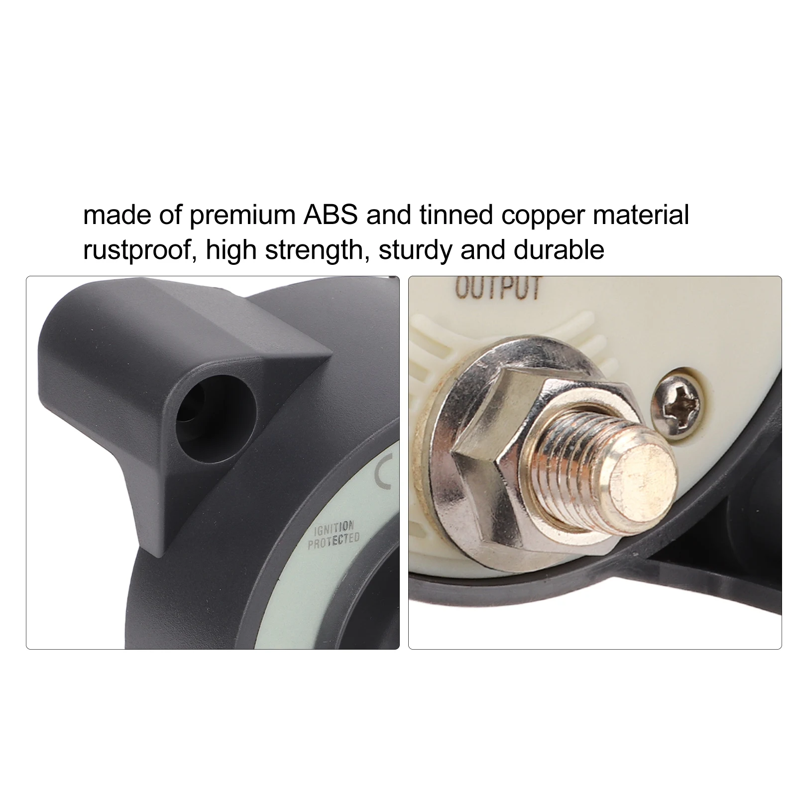 Desconectador selector de batería marino impermeable de cobre - imagen 4