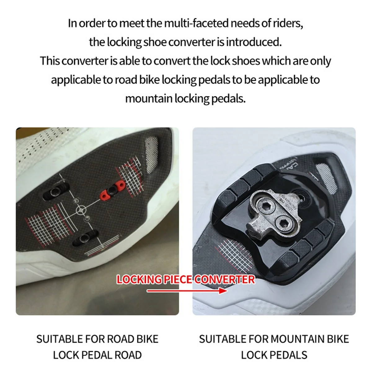 Adaptador calas SPD para pedal bloqueo bicicleta doble uso - imagen 4