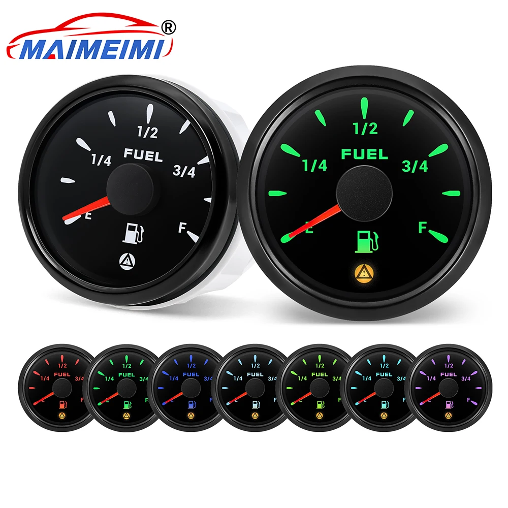 Indicador digital de nivel de combustible de 7 colores para coche y barco