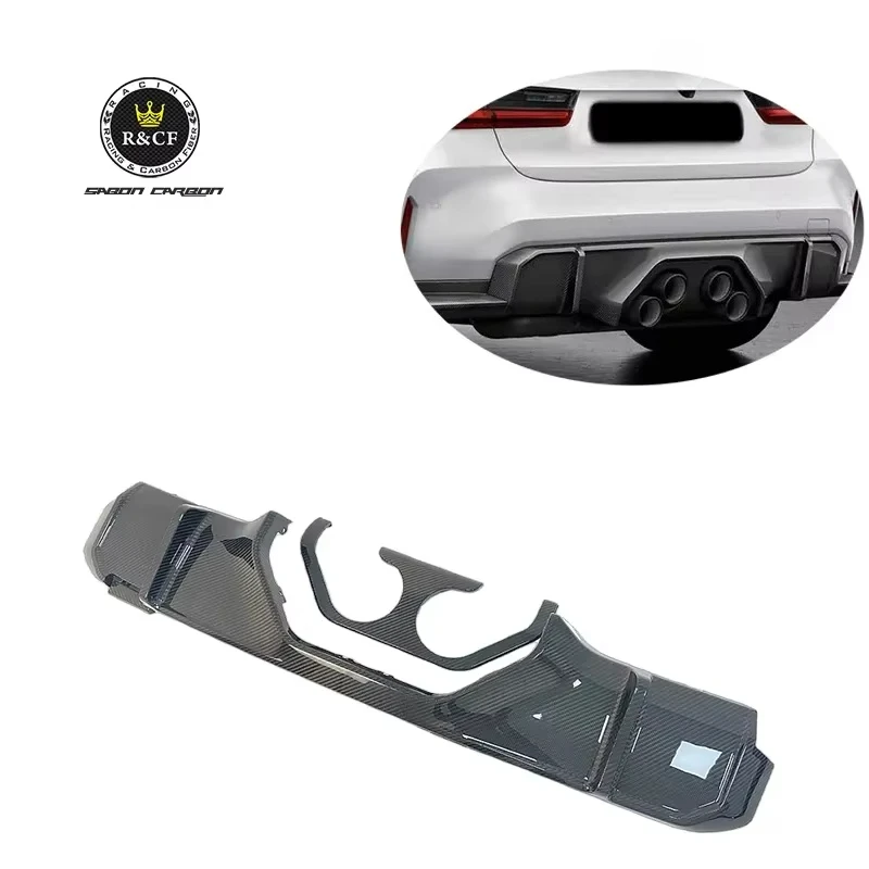 Labio difusor trasero de carbono seco para BMW M3/M4 G80/G82 - imagen 2