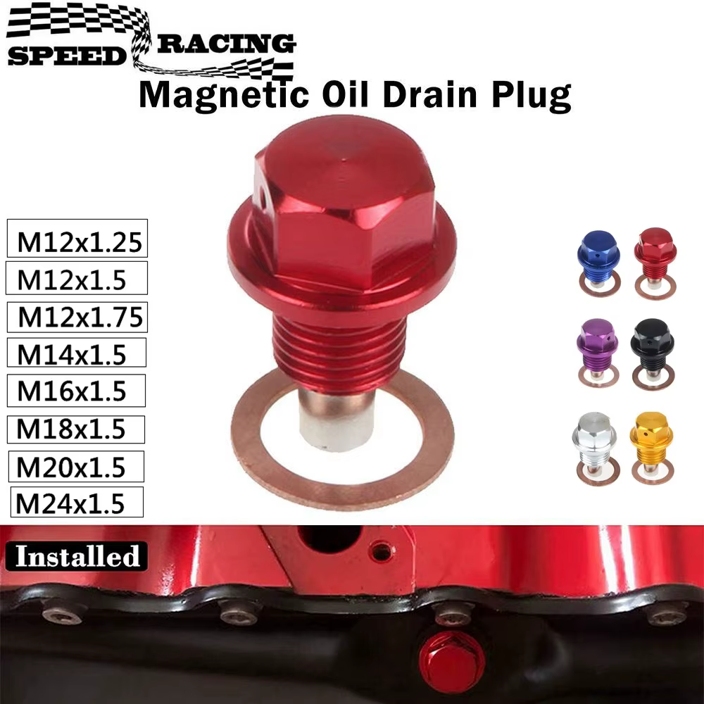 Kit tapón magnético drenaje aceite M12-M14 aleación aluminio