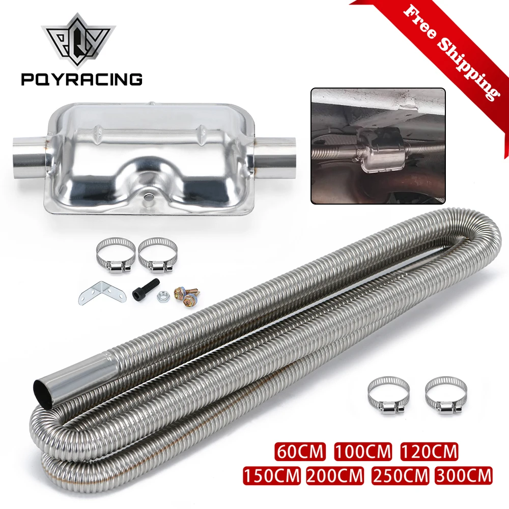 60cm - 300cm Air Diesel Parking Heater Stainless Steel Exhaust Pipe Tube Gas Vent Hose Car Truck VAN With 24mm Bore Car Muffler