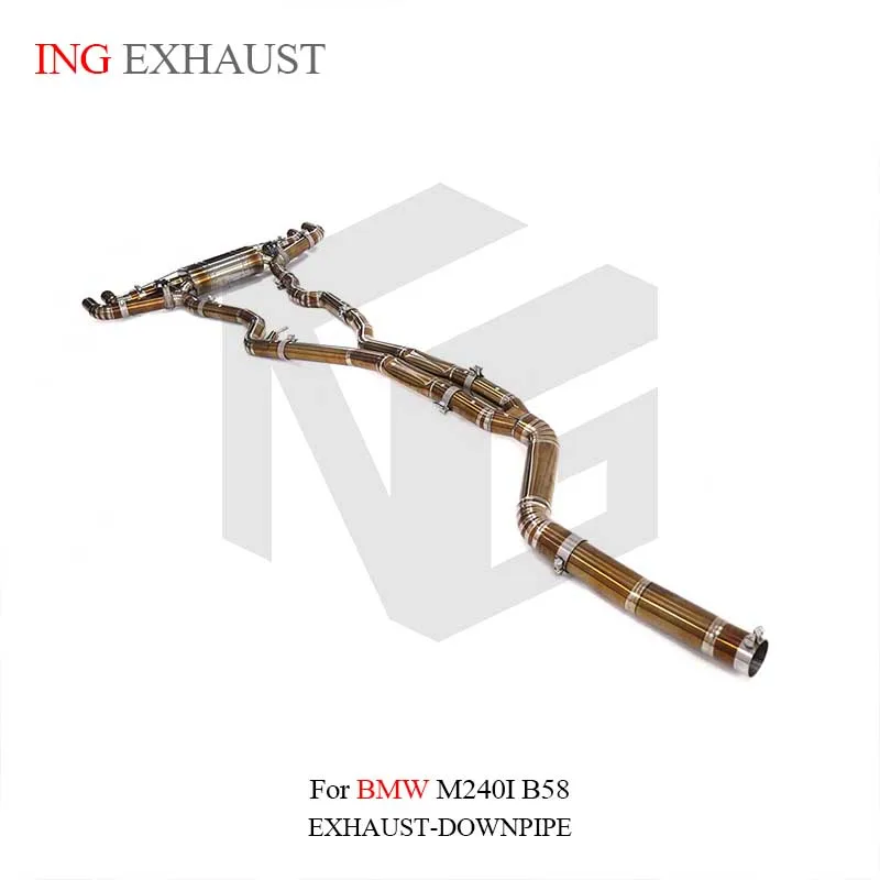 Catback de titanio ING para BMW M240i B58 con silenciador electrónico - imagen 5