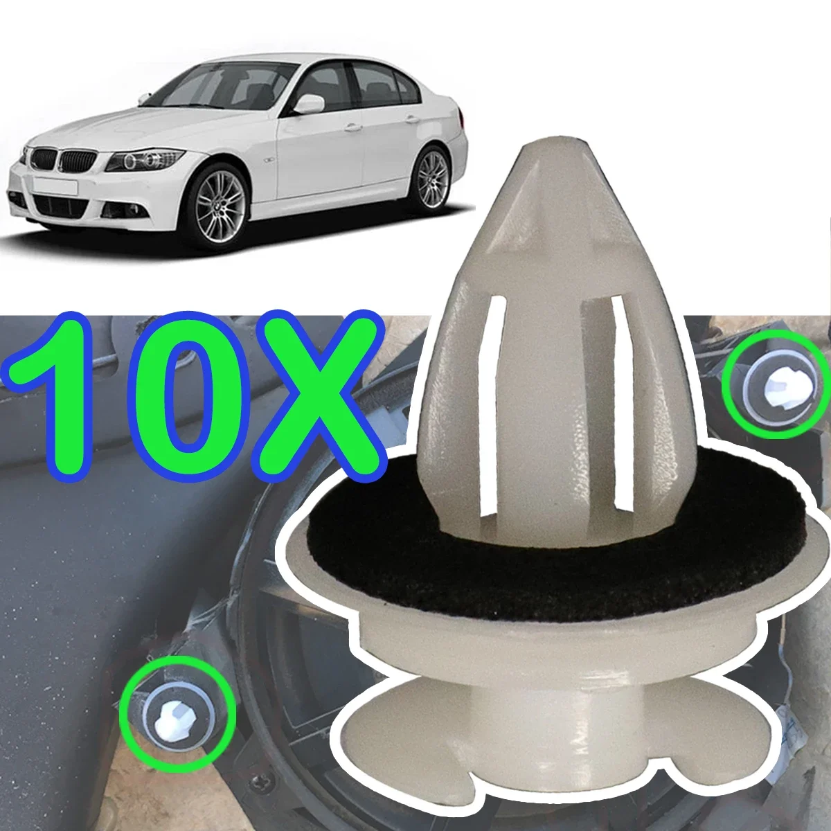 Clips de ajuste BMW Serie 3 F30 F31 F35 F80 – plásticos interiores y paneles