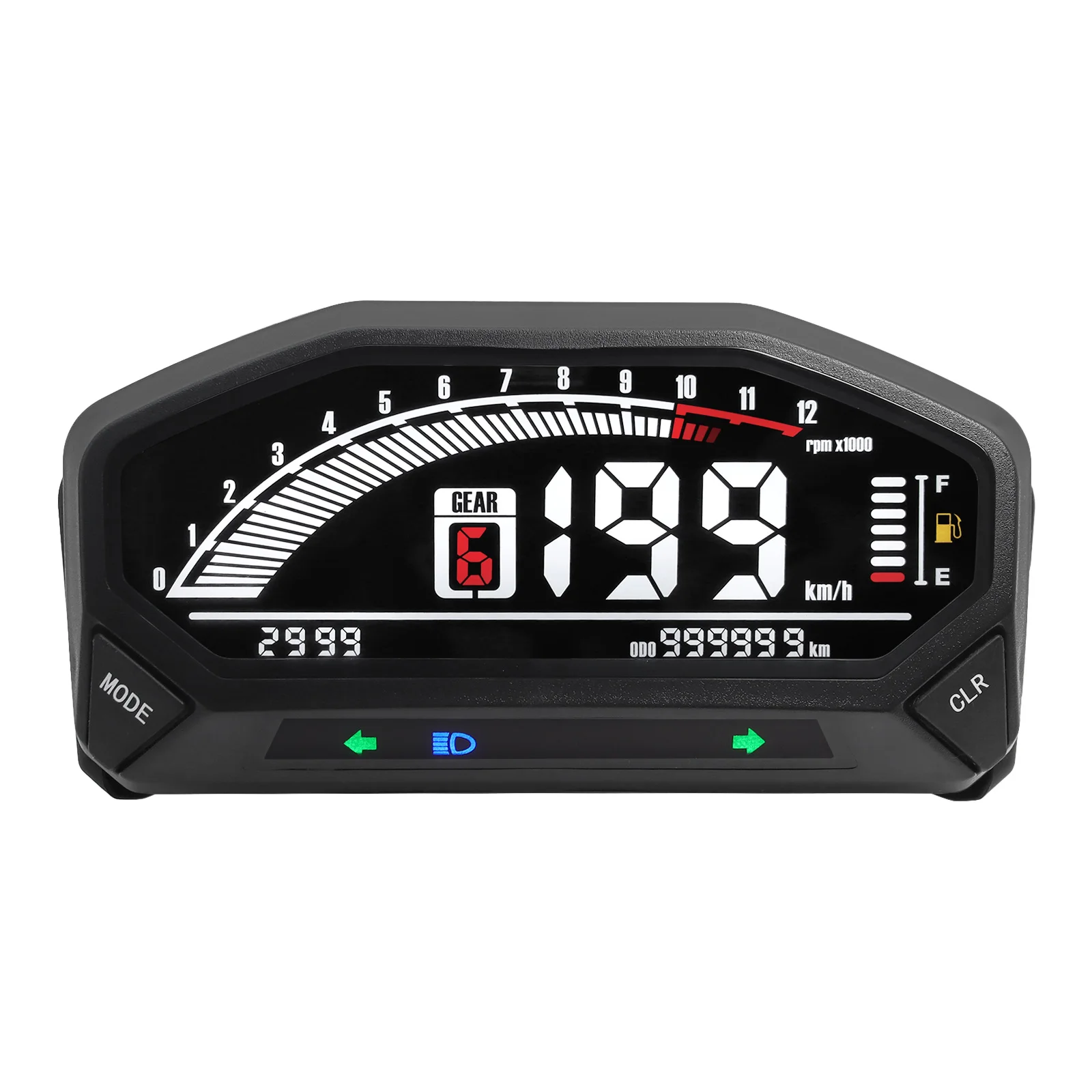 Velocímetro digital LCD para motocicleta – tacómetro y odómetro - imagen 2