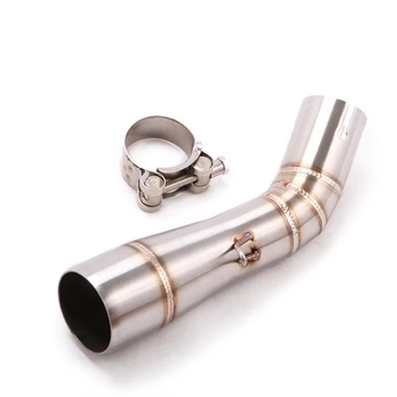 Silenciador escape acero inoxidable Benelli 502C - Tubo enlace central modificado - imagen 2