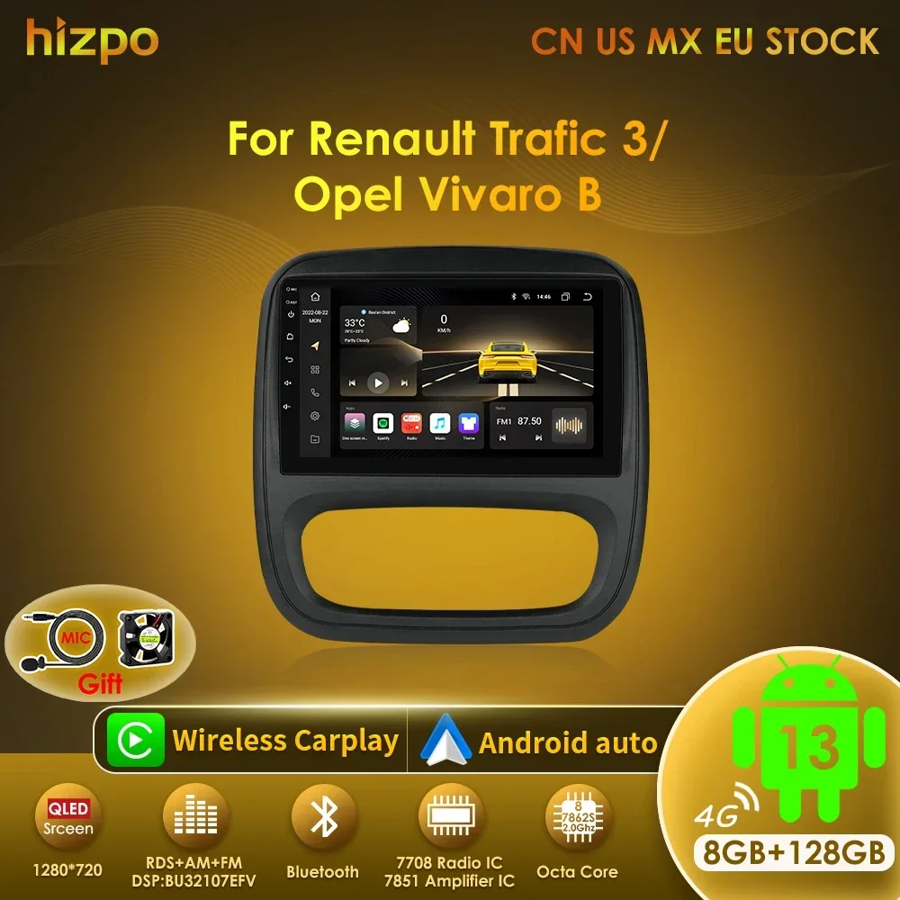 Hizpo Radio multimedia 2DIN Renault Trafic III y Opel Vivaro B
