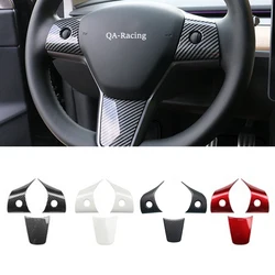 Adornos de panel de volante fibra carbono mate – Tesla Model 3/Y 2021