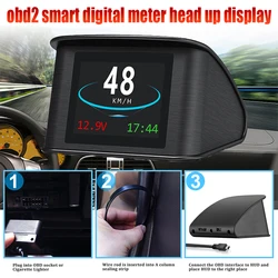 Pantalla HUD OBD2 para coche con velocímetro digital y diagnóstico