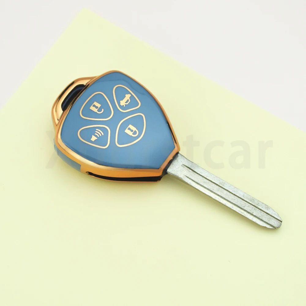 Funda de TPU para llave de coche mostrando ajuste en llave