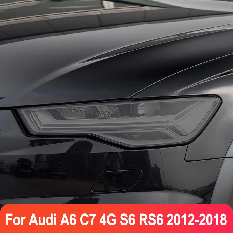 Película protectora faros negro ahumado Audi A6 C7 S6 RS6 2012-2018