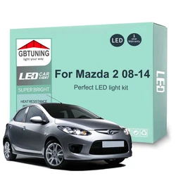 Bombillas LED Canbus para Mazda 2 (2008-2014), interior y matrícula