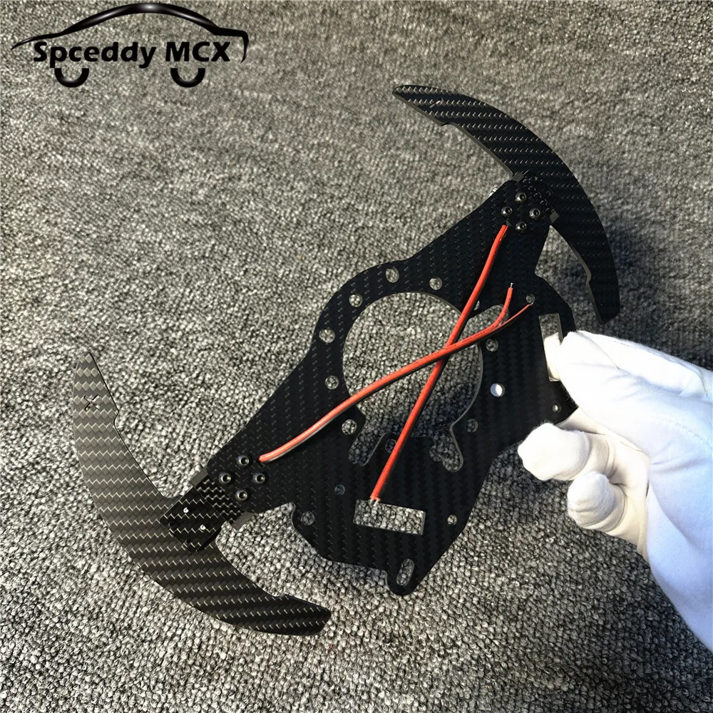 Palanca de cambios de fibra de carbono, paletas de cambio magnéticas para volante de coche, botón deportivo, soporte de botón de crucero para Toyota Yaris Vios - imagen 3