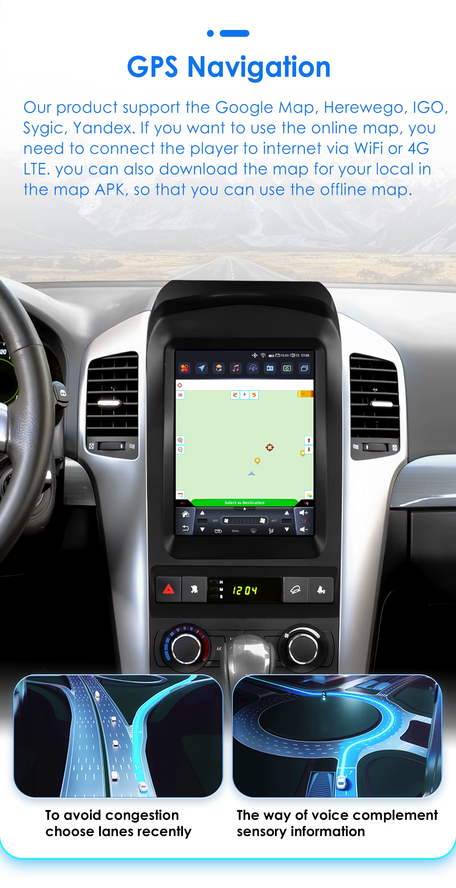 9,7 "Android 13 radio de coche GPS estéreo para Chevrolet Captiva Sport 2006-2012 reproductor multimedia 360 Cam Autoradio AI pantalla Carplay - imagen 4