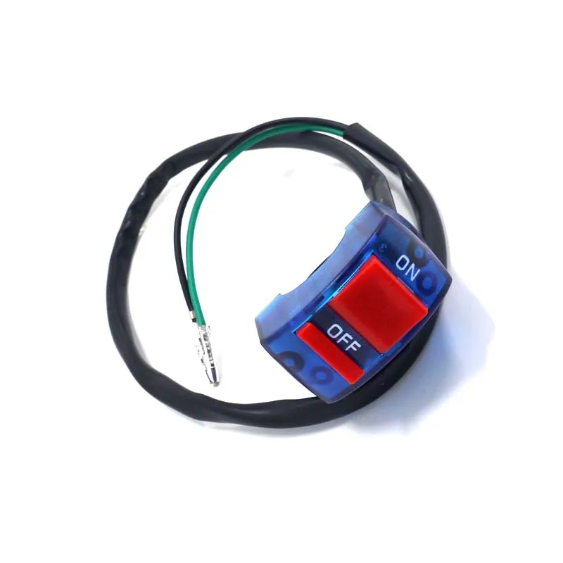 Interruptor manillar universal 22mm DC 12V moto – intermitentes luz piloto ruta - imagen 3
