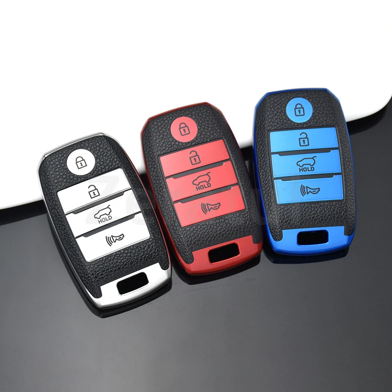 Funda de llave Kia Sportage/Rio/Picanto – Cuero 4 botones - imagen 3