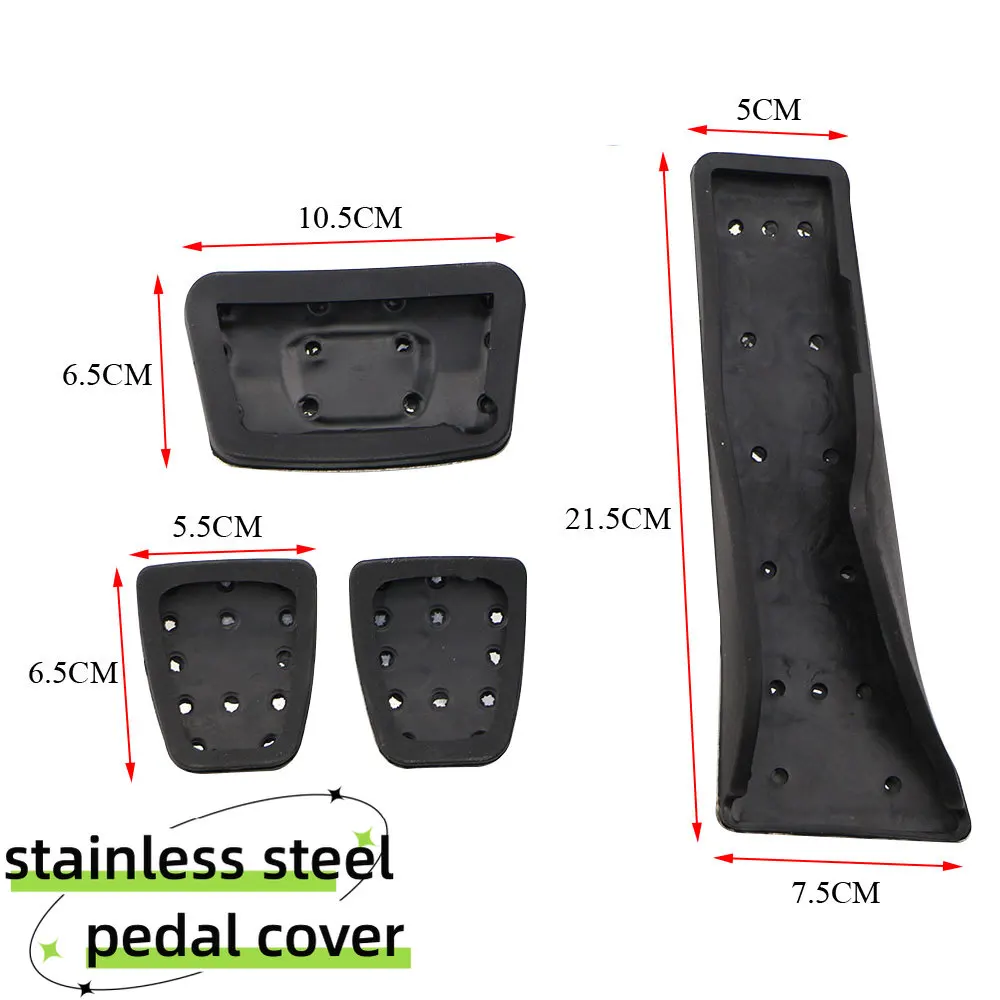 Para Hyundai Tucson 2015 2016 2017 2018 2019 2020 sin perforación de acero inoxidable cubierta de Pedal de reposapiés izquierdo accesorios de almohadilla antideslizante - imagen 4