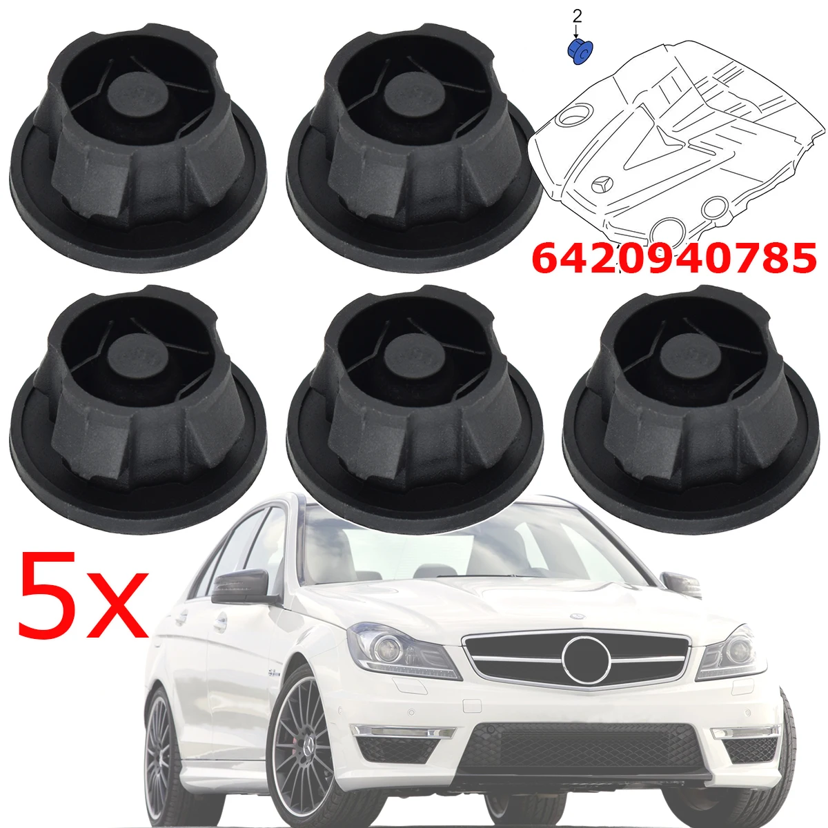 6420940785 Amortiguador de capó Mercedes-Benz Clase C/E W204 W212