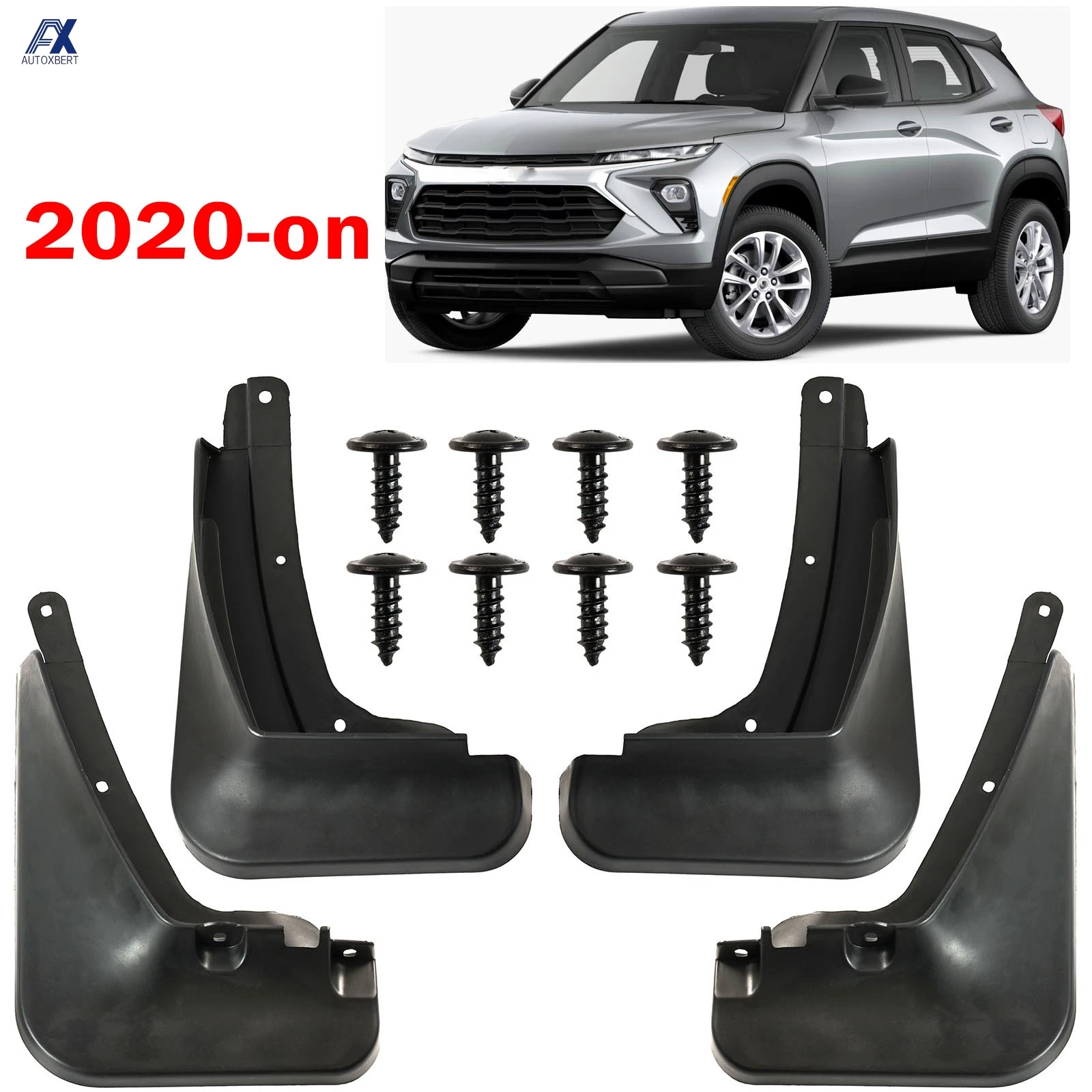 Juego guardabarros Chevrolet Trailblazer 2020-2025 delanteros y traseros