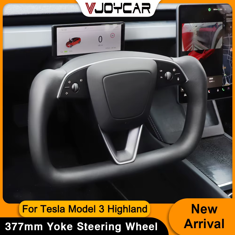 Volante yugo 377mm personalizado para Tesla Model 3 Highland