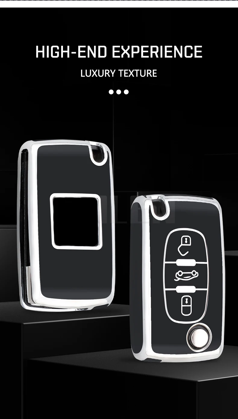 Funda disponible en negro y blanco