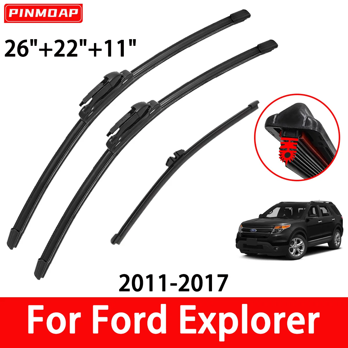 Kit escobillas limpiaparabrisas Ford Explorer 2011-2017