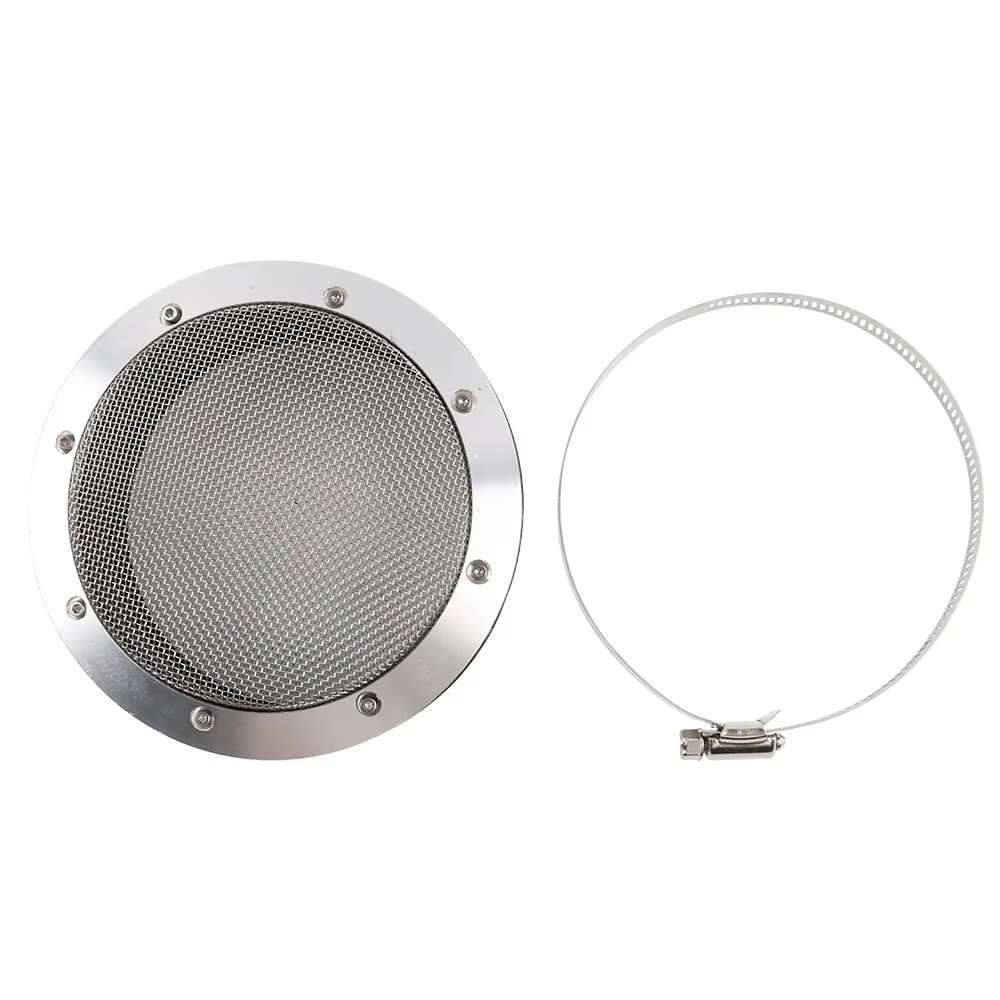Pantalla protectora inoxidable de admisión turbo universal 4" - imagen 4