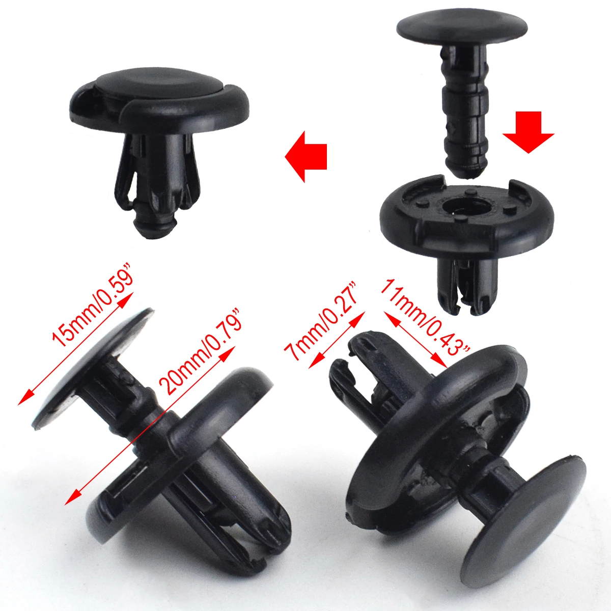 Grapa de parachoques Toyota 90467-07164 para carrocería - imagen 2