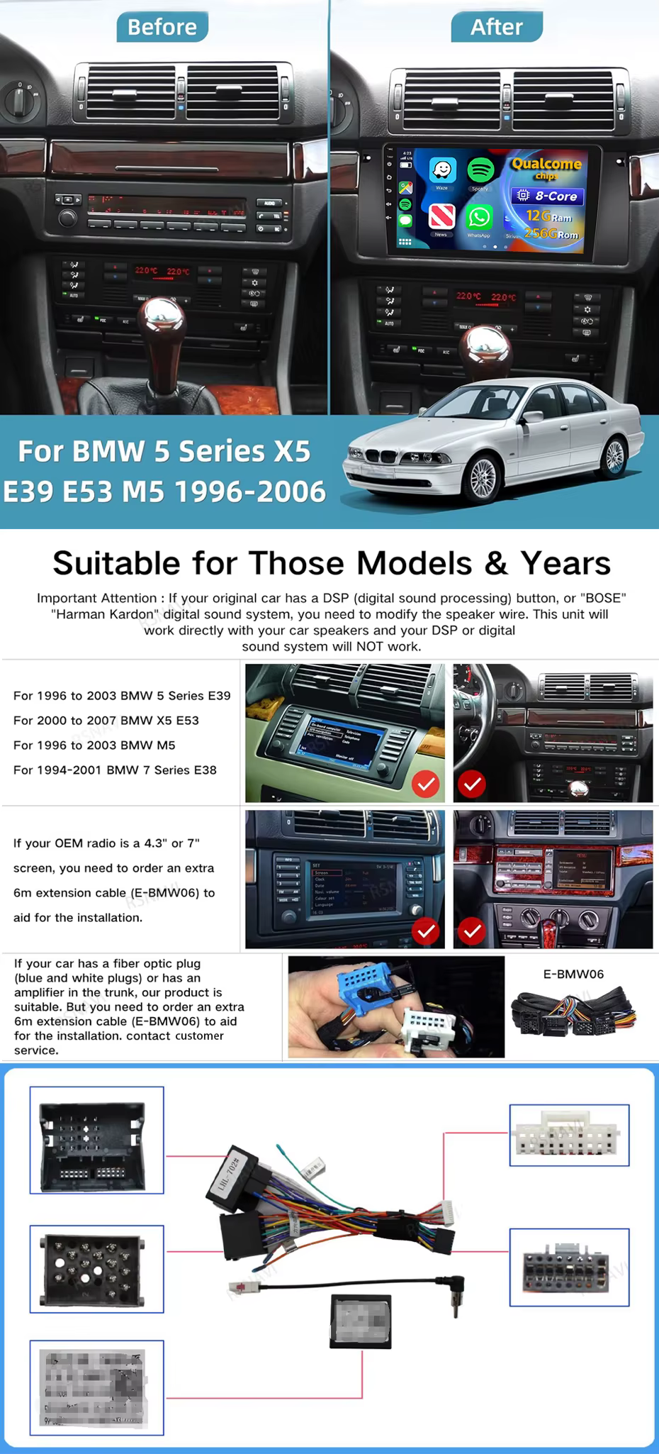 Radio Android 15 RSNAVI instalada en BMW X5