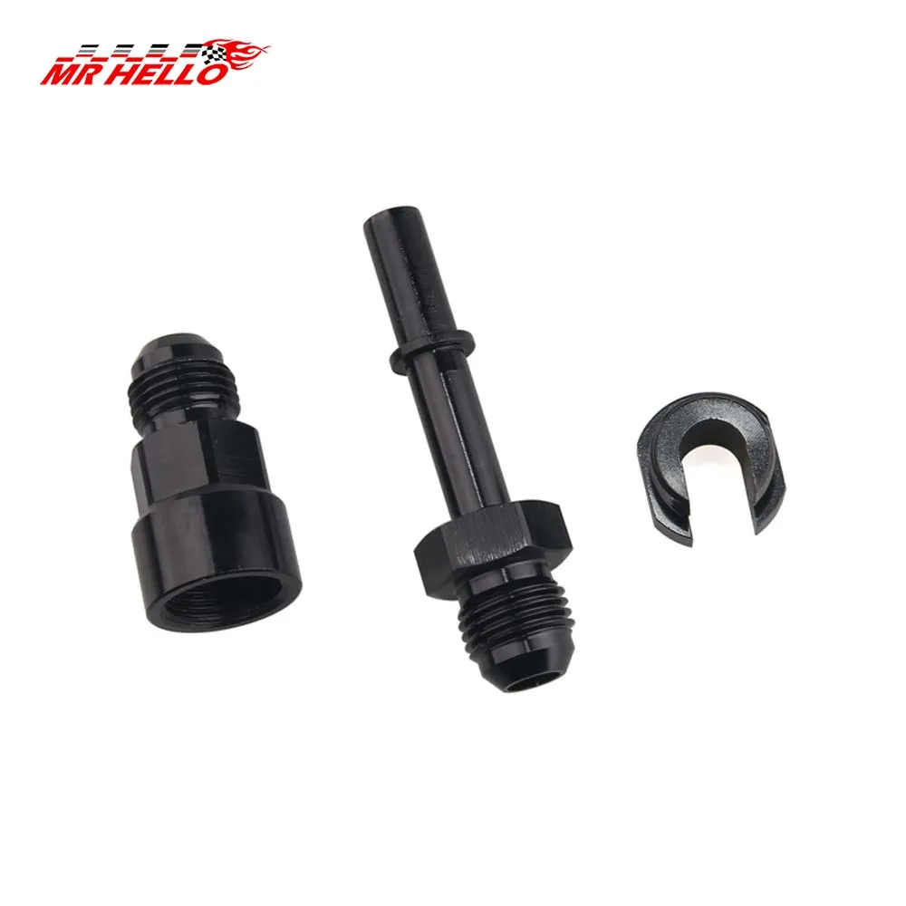 Racor conexión rápida 6AN macho para EFI de aluminio negro - imagen 3