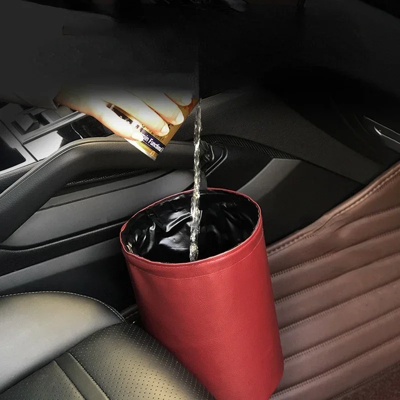 Cubo de basura para coche plegable e impermeable
