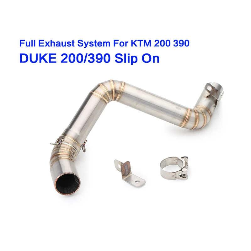 Para KTM Duke 125 250 390 2013 2014 2015 2016 sistema de escape completo para motocicleta ventilación tubo medio enlace conectar accesorios de Motor - imagen 2