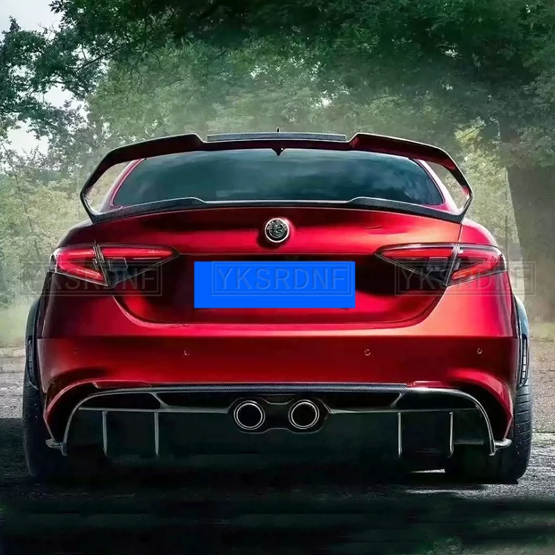 Alerón trasero fibra de carbono para Alfa Romeo Giulia Sedán estilo GTA - imagen 2