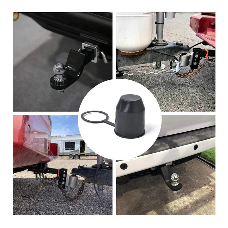 Cubierta protectora negra para bola de remolque de coche