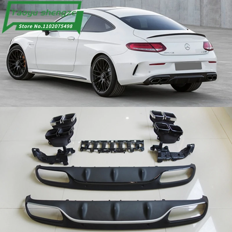 Difusor trasero C63 AMG Mercedes W205 - Clase C Coupé