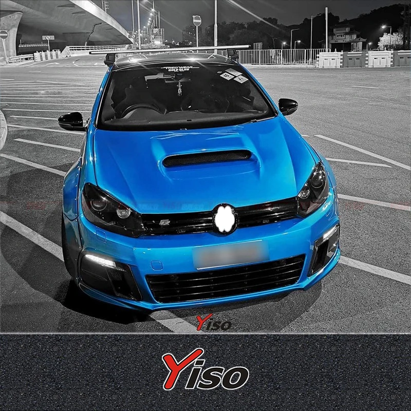 Adecuado para GOLF 6 GTI R20 R kit aerodinámico de circonio modificado GOLF 6 GTI R20 R cubierta de motor Yiso de fibra de carbono - imagen 2