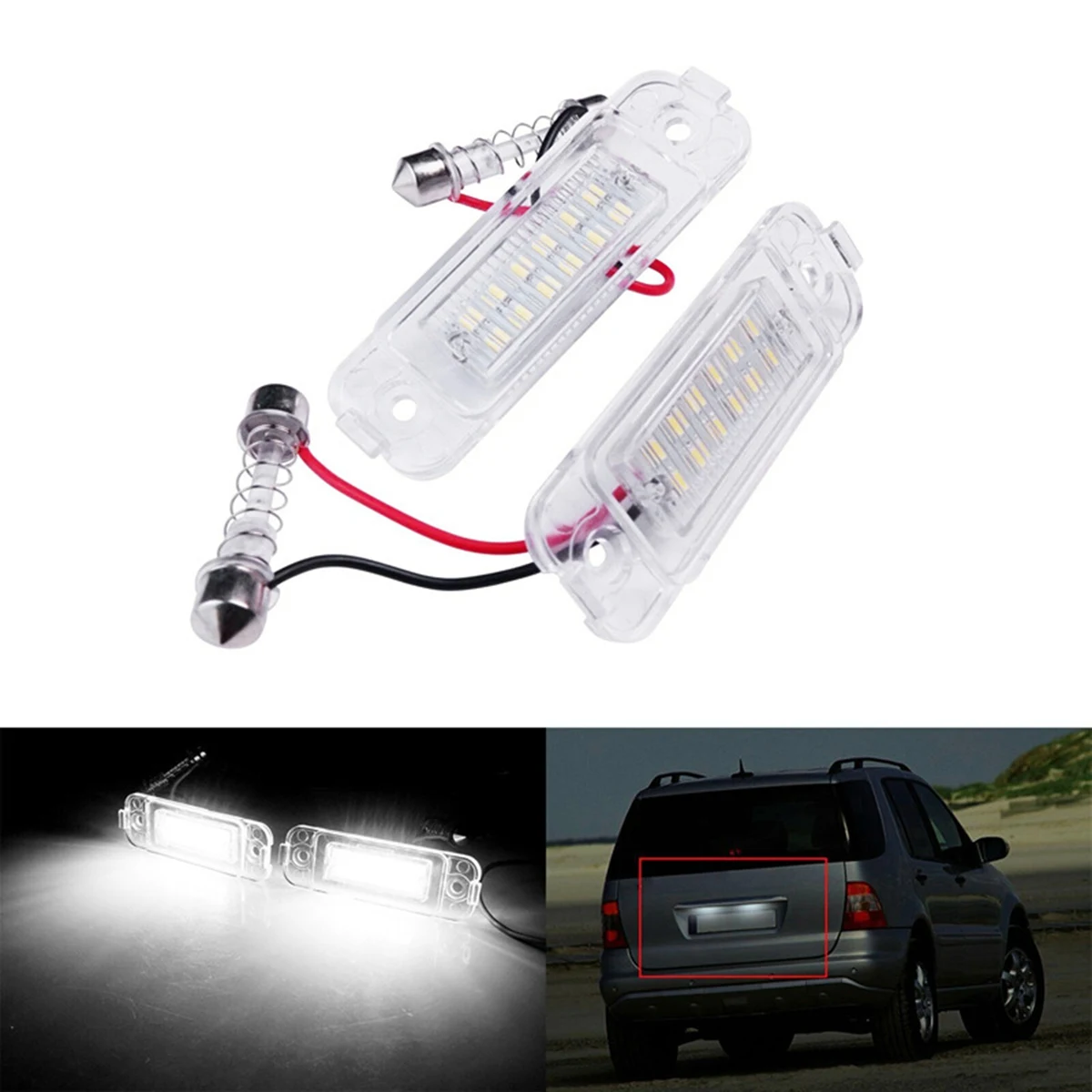 Luz LED de matrícula Canbus Mercedes-Benz ML W163/W164/X164/W251 - imagen 3